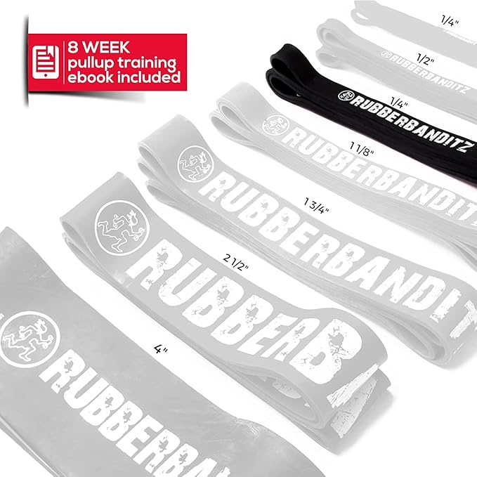 Rubberbanditz Pull Up Assist Resistance Bands Heavy Duty Loop Exercise Workout Bands for Powerlifting, Mobility, and Stretching - Bloomnest
