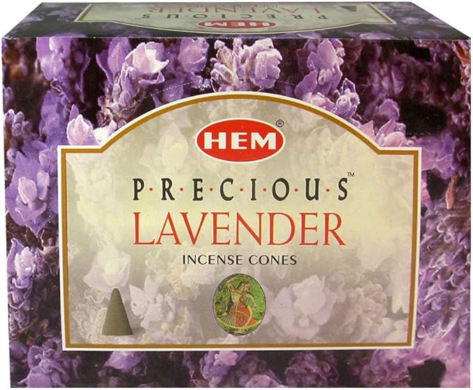 Precious Lavender Incense Cones and Cone Incense Burner Bundle Insence Insense Hem Incense