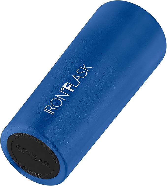 IRON °FLASK Classic Tumbler - Vacuum Insulated Stainless Steel Water Bottle, Double Walled, Drinking Cup, Insulated Travel Mug (Cobalt, 24 oz Solid Lid)
