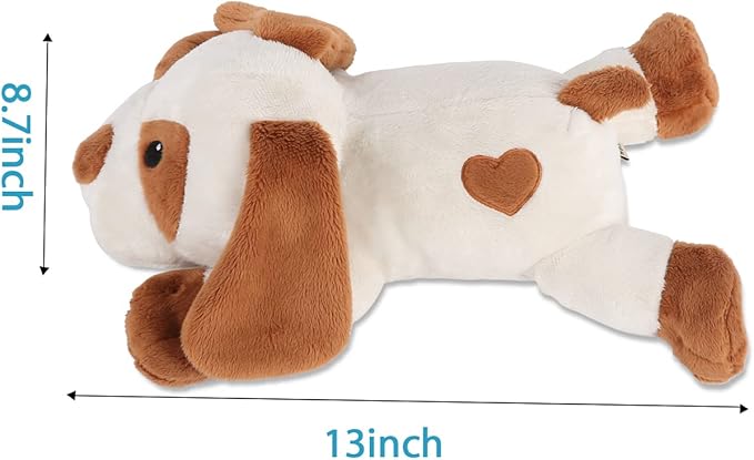 Heartbeat Dog Toy for Puppy- Helps for Dog Anxiety Relief and Calming Aid, Stuffed Animal Anxiety Calming Behavioral Aid Puppy Heartbeat Toy Sleep aid for Dogs Cats Pets - Bloomnest