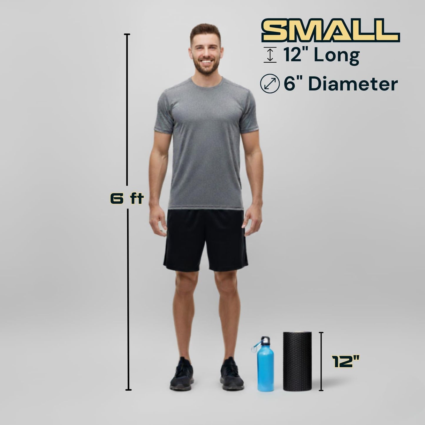 Fitizen Foam Roller – Muscle Massage Rehab Stiff Back Pain Physical Therapy Deep Tissue Firm Exercise Equipment Home Gym Stress Yoga Pilates for The Fit Citizen by FitNation