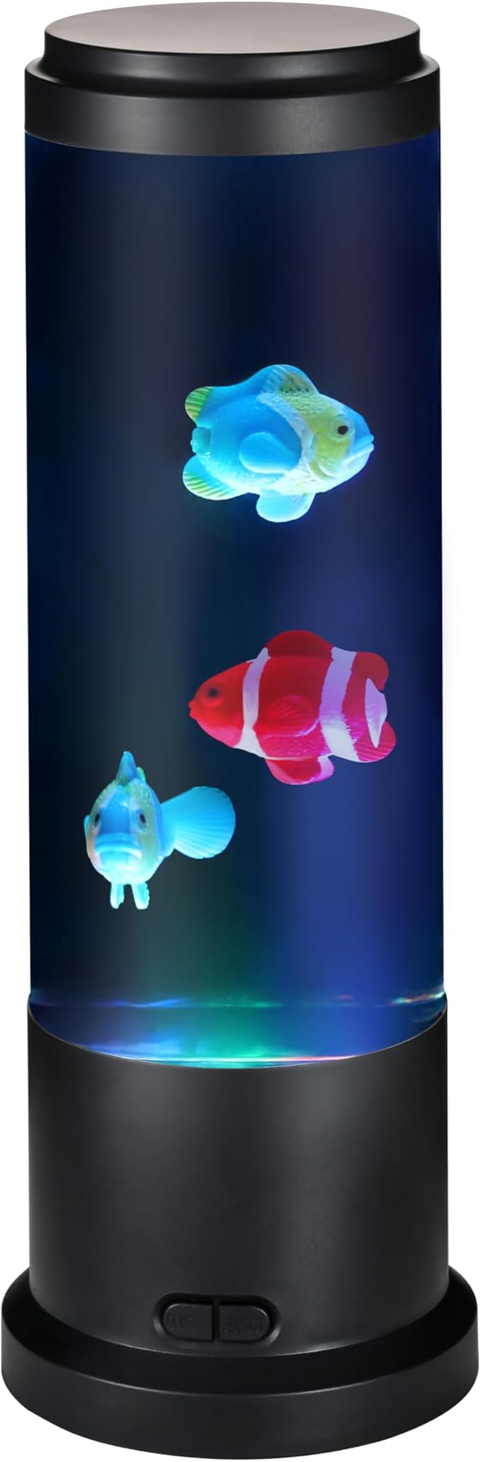 EDIER Fish Lamp with Moving Fish, 11-inch Fake Aquarium Tank Auto-Color Changing, USB Sensory Liquid Motion Lamp for Kids & Autism Stress Relief - Bloomnest