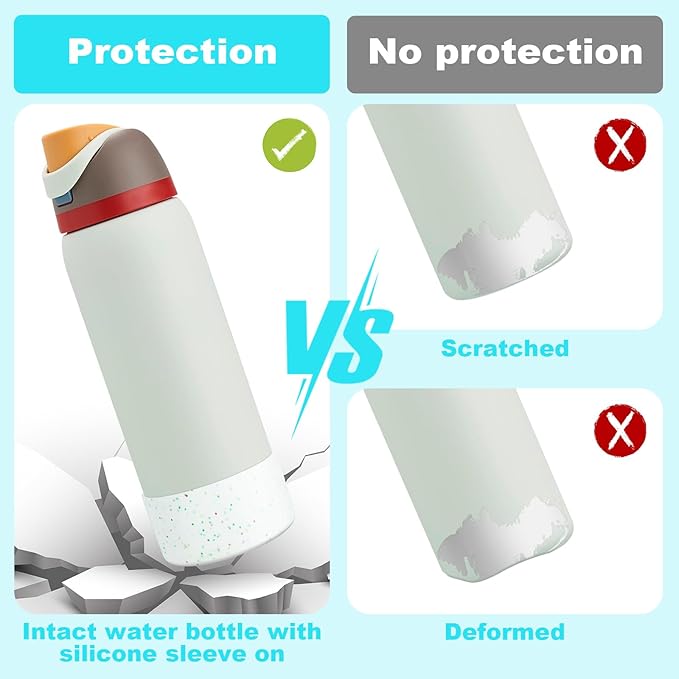 Silicone Boot for Owala Water Bottle 24 oz 32 oz 40 oz, Anti-Slip Protective Sleeve for FreeSip/Twist/Flip Stainless Steel Water Bottles Accessories BEONSKY