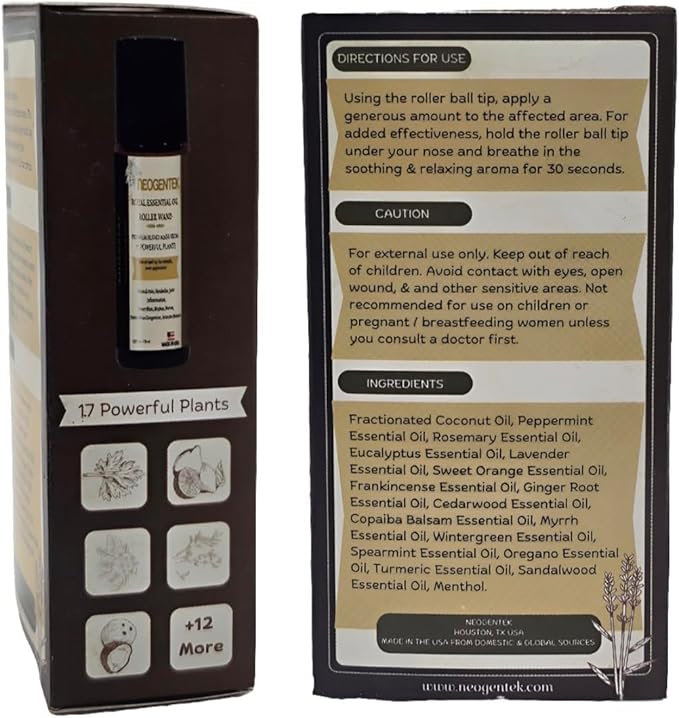 Royal Aches & Pains Essential Oil Blend | Crafted Blend of 17 Powerful Essential Oils | Made in USA | Natural Comfort & Relaxation – Aromatherapy Roll-On for Muscles & Joints, Headache, Sinus – 10ml - Bloomnest