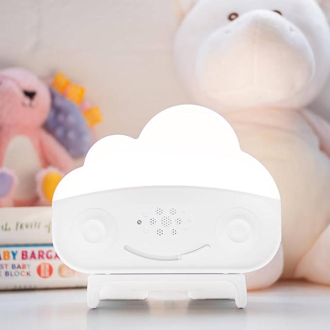 Happiest Baby SNOObie Smart White Noise Machine - Portable Baby Sound Machine with Night Light - 12 Soothing Sounds for Sleep Training, White - Bloomnest