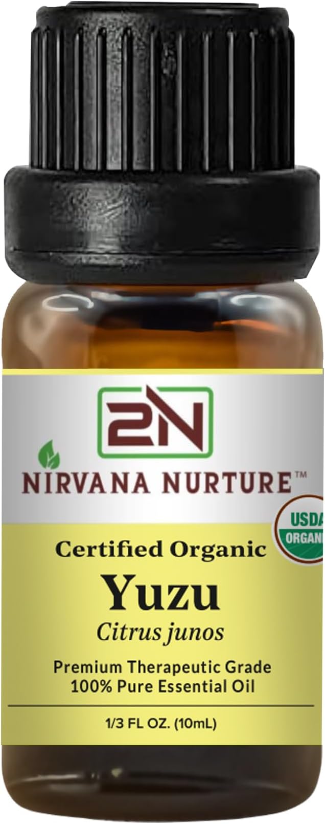 Yuzu Essential Oil, USDA Certified Organic, 100% Pure Undiluted, Aromatherapy Oil for Diffuser, Hair & Skin Care NirvanaNurture