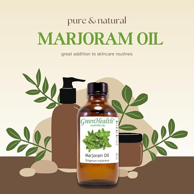 2 fl oz - Marjoram Essential Oil - 100% Pure Essential - GreenHealth