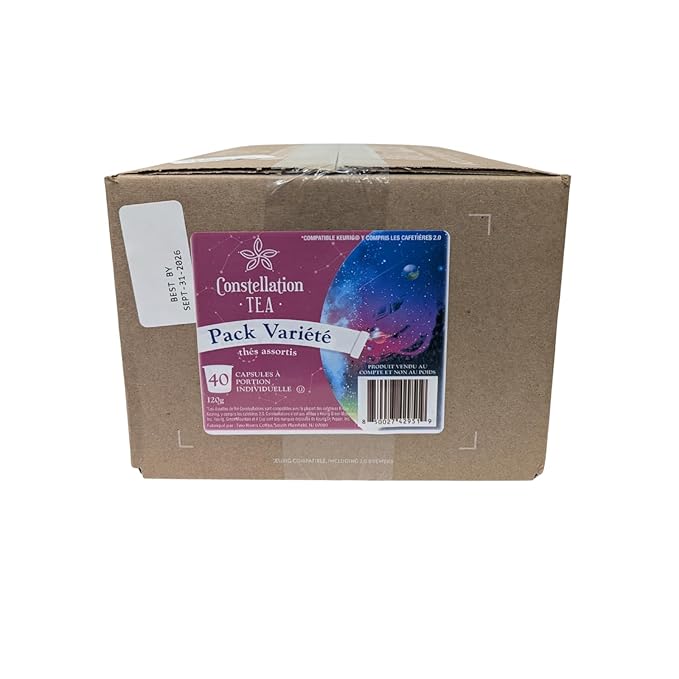 Constellation Tea Assorted Variety Pack Sampler Tea Pods Compatible with K Cup Brewers Including 2.0, 40 Count - Bloomnest