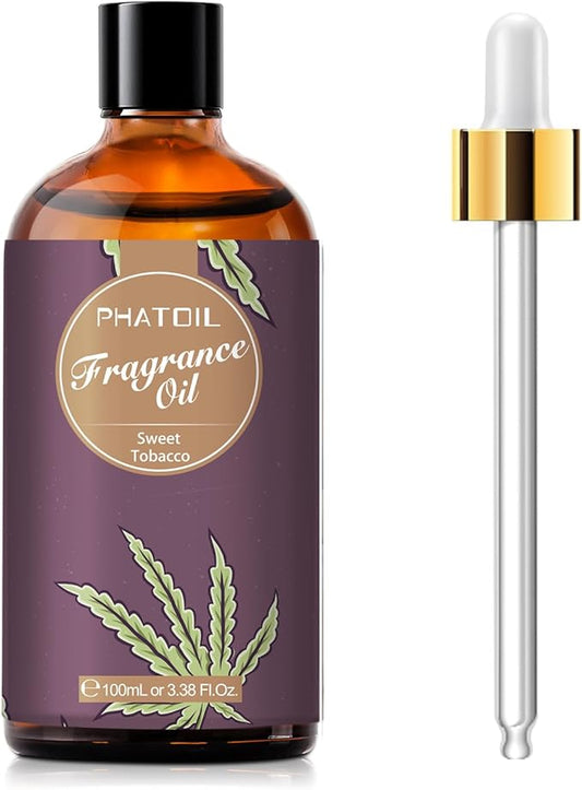 PHATOIL 3.38FL.OZ Sweet Tobacco Fragrance Oils for Aromatherapy, Essential Oils for Diffusers for Home, Perfect for Diffuser, DIY Candle and Soap Making, DIY Scented Products - 100ml - Bloomnest