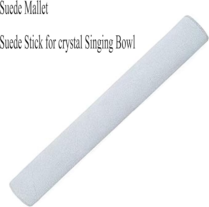 FMTY Suede Mallet for Crystal Singing Bowls, Suede Stick for Meditation singing bowl, Yoga, Spiritual Healing…(2 pcs) (Suede Mallet, Mallet) - Bloomnest