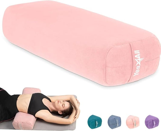 Yes4All Triple-Layer Sponge Yoga Bolster Pillow for Restorative Yoga & Meditation - Versatile Yoga Support Pillow, Balance & Poses Modification - Bloomnest