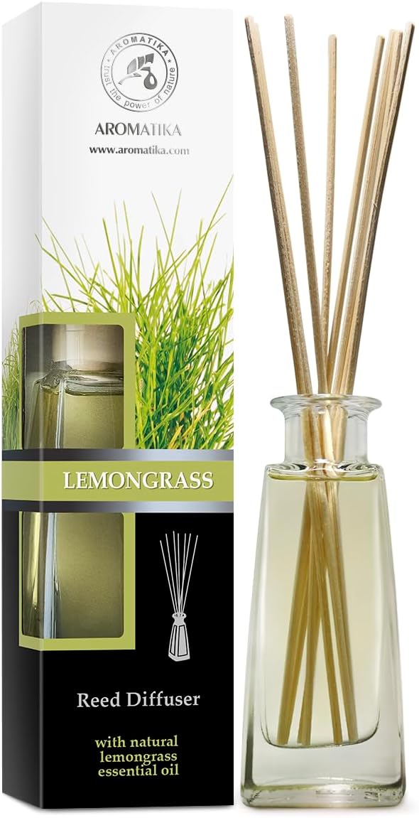 Lemongrass Oil Diffuser - Scented Reed Diffuser - Alcohol Free - Gift Set - Best for Aromatherapy - Room Air Freshener - Bloomnest