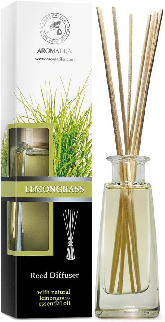 Lemongrass Oil Diffuser - Scented Reed Diffuser - Alcohol Free - Gift Set - Best for Aromatherapy - Room Air Freshener - Bloomnest