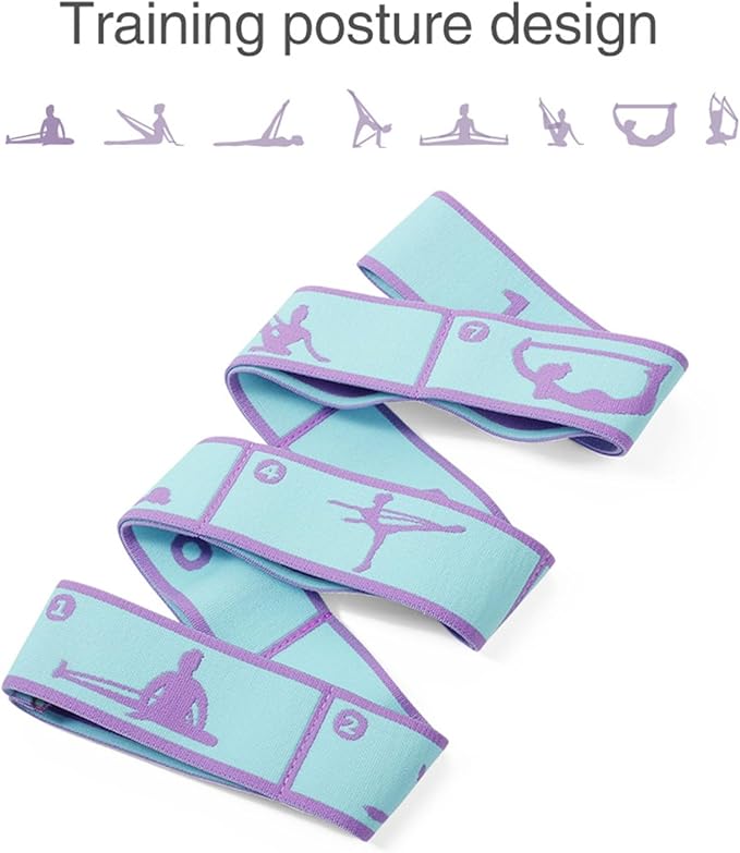 Adjustable Stretch Strap for Kids, 8-Loop Elastic Resistance Band for Children Gymnastics, Ballet Dance, Yoga, Stuff，Pilates & Flexibility Training, Home Exercise Equipment for Girls - Bloomnest