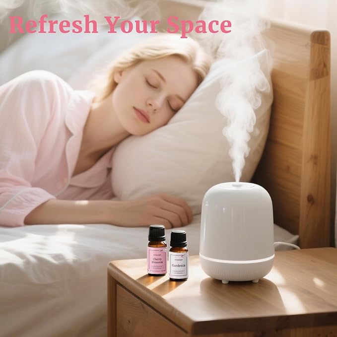 Floral Fragrance Oils, Aromtopia Flower Essential Oils for Diffusers for Home, 6x10ml, Fragrance Oil for Candle Soap Making, Lavender, Rose, Gardenia, Cherry Blossom, Jasmine, Neroli - Bloomnest