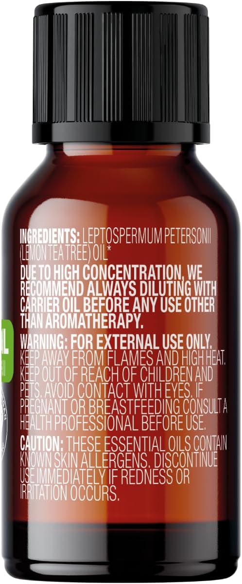 Cliganic Organic Lemon Tea Tree Essential Oil, 100% Pure Natural for Aromatherapy | Non-GMO Verified Cliganic