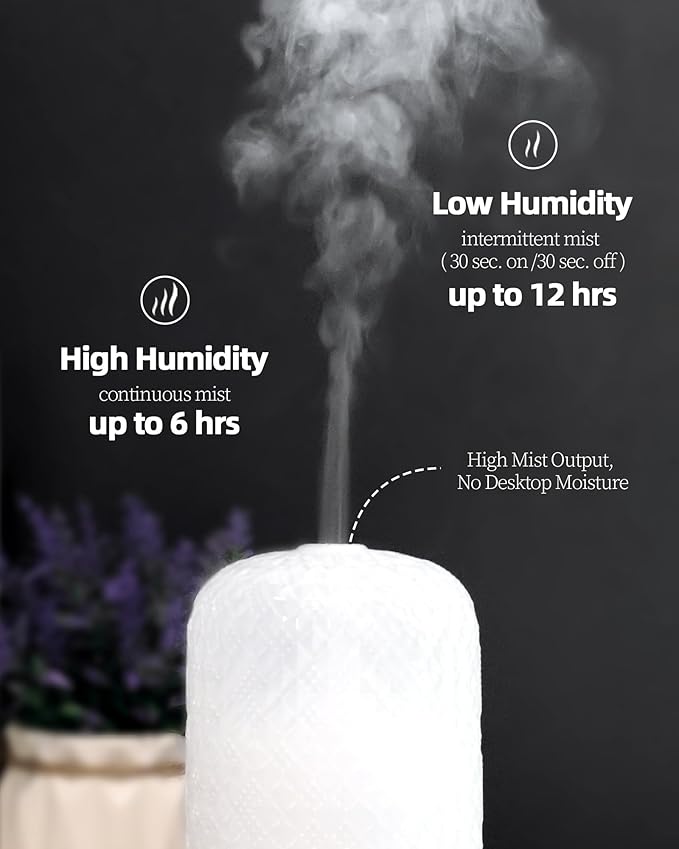 Essential Oil Diffuser – 2.4MHz Ultrasonic Aromatherapy Diffuser, Health Night Light, Timer & Auto Shut-Off, BPA-Free, 120ml Glass Oil Diffuser for Home, Office, Spa, Yoga - Bloomnest