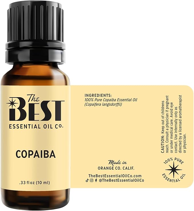 The Best Copaiba Essential Oil- Premium Grade- 100% Pure & Natural for Aromatherapy, Diffuser, Spa, Massage, Air Freshener- 10 ml (.33 fl oz) - Bloomnest