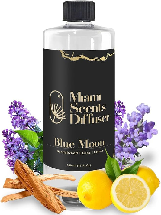 Blue Moon Scent Inspired by Shangri-La Hotel 17 Fl Oz - 500 ml Essential Oils Aroma for Home Office Diffuser Luxury Fragance Refill Aromatherapy Fresh Natural Blend of Lemon, Lilac and Sandalwood. - Bloomnest