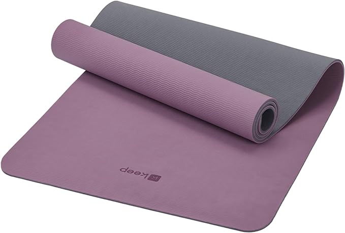 KEEP Yoga Mat Non Slip, Hot Yoga Mat for Women, 72"x24" Double-Color Exercise mat for Home Workout, Premium TPE 7mm Thickened Lightweight Workout Mat for Pilates and Fitness - Bloomnest