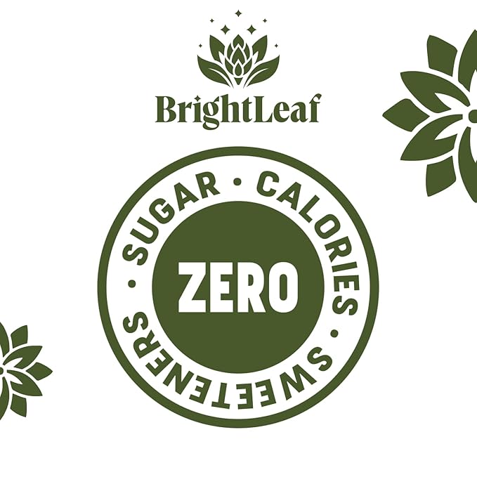 BrightLeaf Regenerative Organic Sparkling Tea, Citrus Jasmine, 12 oz Cans (Pack of 12) – Zero Sugar & Zero Calories – Organic Herbal Tea Drink – Mood-boosting ingredients – Craft Brewed Botanical Beverage - Bloomnest