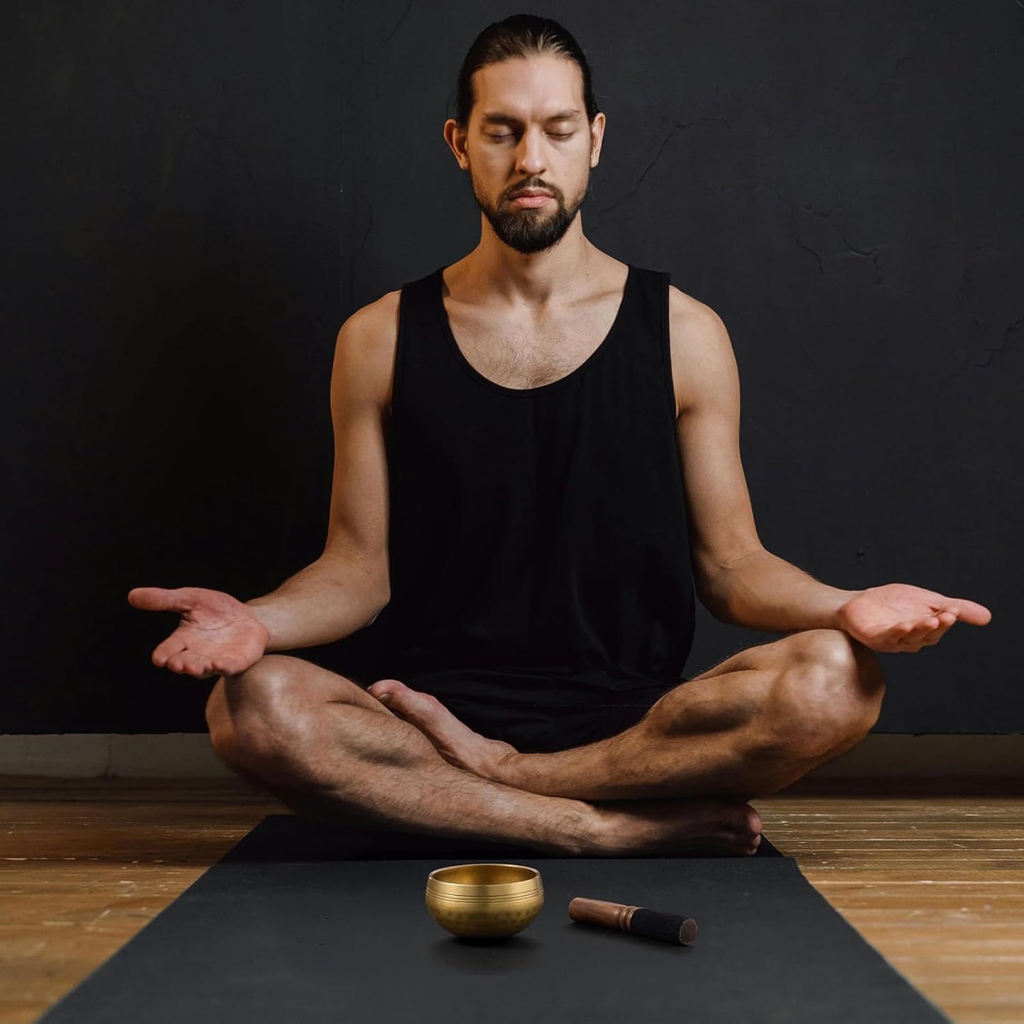 Tibetan Singing Bowl Set (3.15 Inch, copper) - Hand-Hammered, Perfect for Sound Bath, Yoga & Meditation Stress Relief, Comes with Gift Box, Free Palo Santo Wood + California White Sage