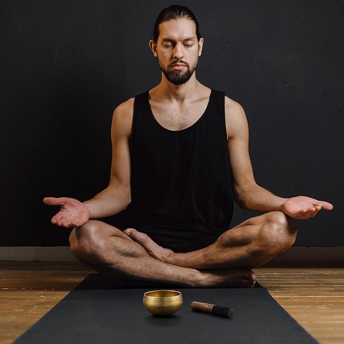 Tibetan Singing Bowl Set (3.15 Inch, copper) - Hand-Hammered, Perfect for Sound Bath, Yoga & Meditation Stress Relief - Ideal Gift for Beginners, Mallet, Includes Cushion, Storage bag - Bloomnest