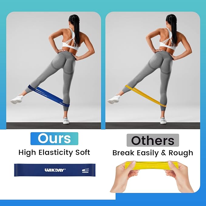 Exercise Resistance Bands with Handles for Working Out, 150/200/250/300 lbs Workout Bands Set with Door Anchor for Physical Therapy, Yoga, Pilates - Bloomnest