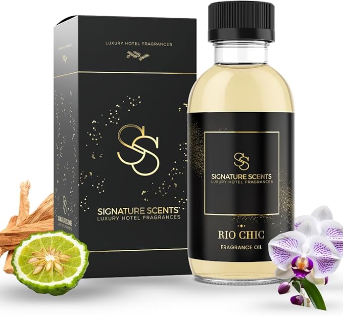 Luxury Hotel Diffuser Oil for Hotels and Homes - Aromatherapy Oils for use with an Essential Oil Diffuser at Home - Fragrance-Scent Diffuser Oil Blend (Rio Chic) 4.05fl oz (120ml) - Bloomnest