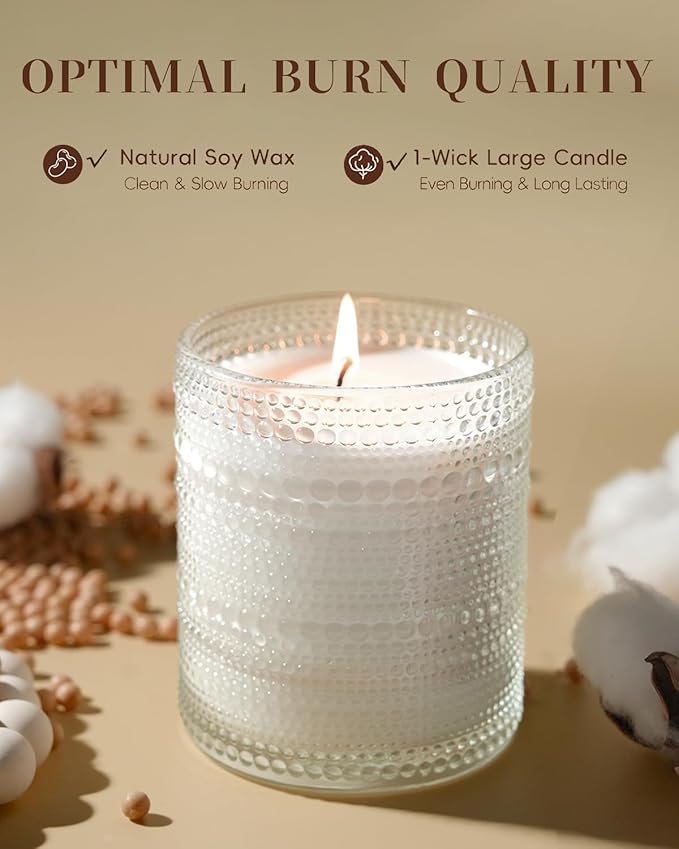 Vanilla Cupcake Scented Candle for Women, Natural Soy Vanilla Candles for Home Scented, Aromatherapy Candles in Glass Over 60 Hours Burn Time Ideal for Gifting - Bloomnest
