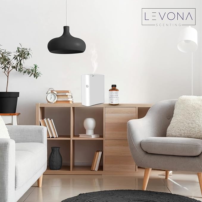 Levona Scent Pure Essential Oils for Diffusers for Home, Hotel & Office - Golden Waterfalls Essential Oils for Diffuser Oil and Humidifiers - Home Luxury Scents - Scented Fragrance Oil Blends - Bloomnest