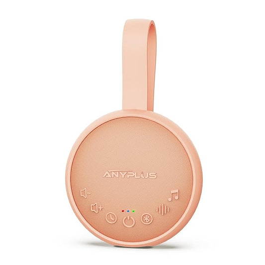 White Noise Machine for Sleeping Adults & Baby, Portable Sound Machine with 24 Soothing Sounds, Bluetooth 5.1, Battery Powered, 3 Timer Settings, Memory Function for Home, Office, Travel (Orange)