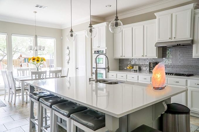 LN-09 Natural Himalayan Crystal Rock Sea Salt Lamp Air Purifier 19~25 lbs, Hymilain Pink Large Lamps, Night Light, UL Listed Cord w/Dimmer Control Switch, Quality Gift Packaging