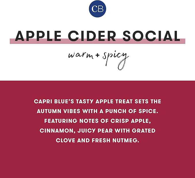 Capri Blue Glimmer Jar Candles - Luxury Holiday Scented Candles for Home - Long Lasting Soy Wax Blend - Scented Holiday & Home Decor - Apple Cider Social Inverted Jar (10 oz) - Bloomnest