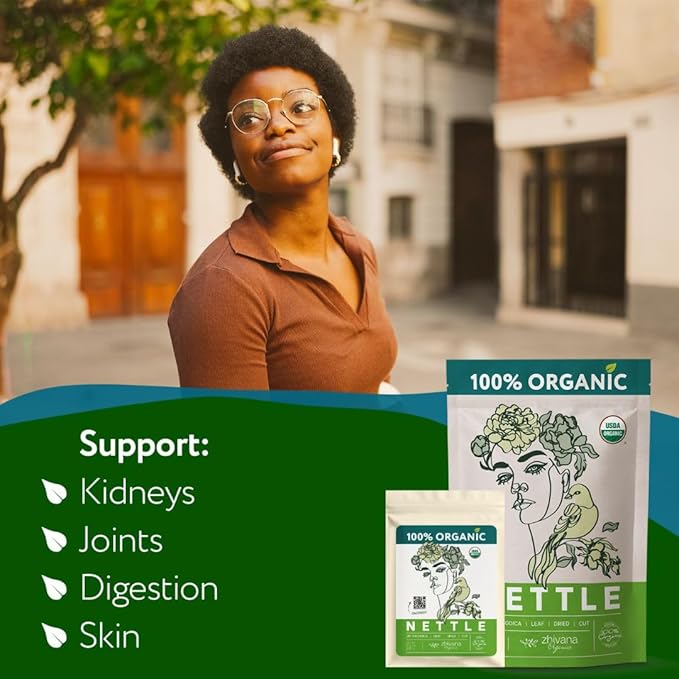 Super Value Pack 5 LB - Organic Stinging Nettle Leaf Tea - Allergy Relief, Fluid Balance - Support Hair, Skin - Bloomnest