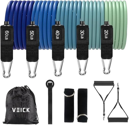 VEICK Resistance Bands, Exercise Bands, Workout Bands, Resistance Bands for Working Out with Handles for Men and Women, Exercising Bands for Fitness Weights Work Out at Home - Bloomnest