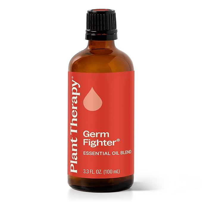 Plant Therapy Germ Fighter Essential Oil Blend 100% Pure, Undiluted, Natural Aromatherapy, Therapeutic Grade 100 mL (3.3 oz) - Bloomnest