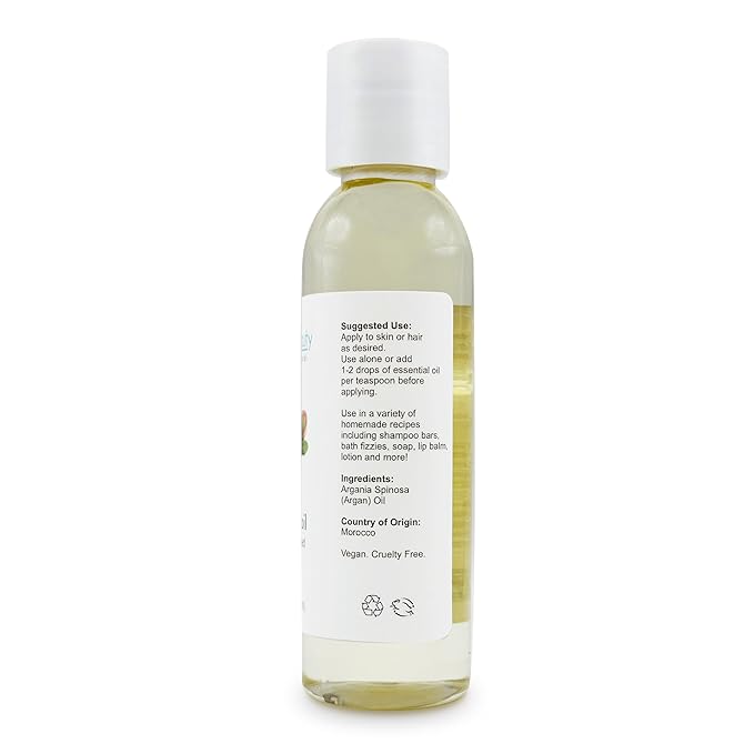 Soapeauty ARGAN Oil | 100% Natural & Pure | Cold Pressed & Deodorized | Carrier for Essential Oils, Face, Body and Skin Care, Hair Growth & Moisturizer | 4 fl oz - Bloomnest