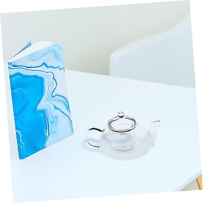 Transparent Glass Teapot Small Heat-resistant Borosilicate Tea Kettle with Lid Fine Mesh Strainer for Loose Leaf Tea Household Teapot for Green Enjoyment - Bloomnest