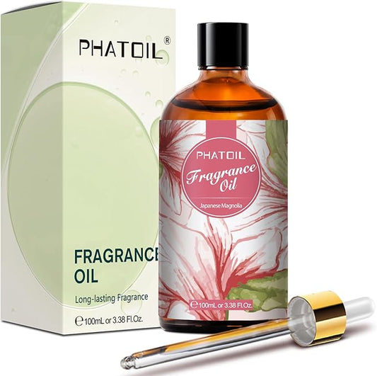PHATOIL Japanese Magnolia Fragrance Oils for Aromatherapy, 3.38FL.OZ Diffuser Oils for Home, Perfect for Aromatherapy, Humidifiers, Yoga, DIY Candle and Soap Making - 100ml - Bloomnest