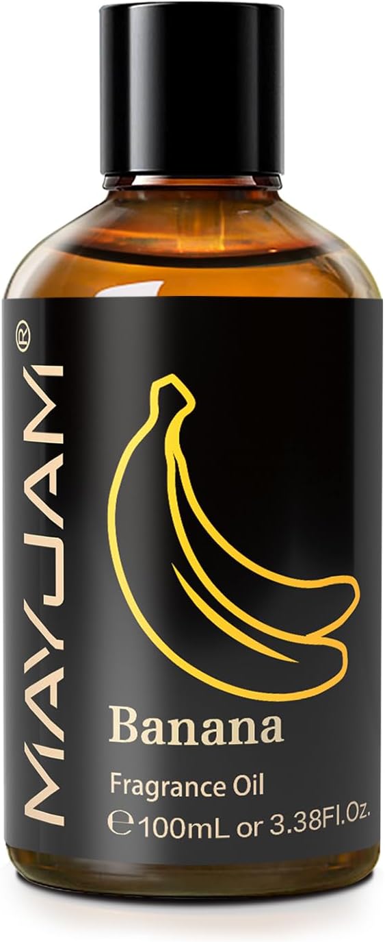 MAYJAM 100ML/3.38FL.OZ Banana Fragrance Oils with Glass Dropper, Essential Oils for Diffusers for Home, Long Lasting Scented Oils for Diffusers Soap Candle Making - Bloomnest