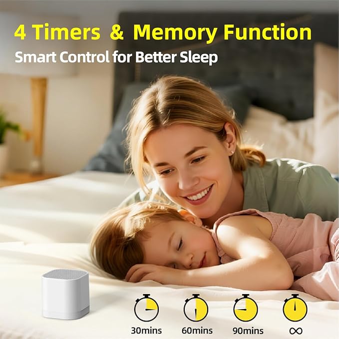 SleeZOO Portable Sound Machine for Sleep Mini White Noise Machine for Baby Kids Adults with 30 Soothing Sounds 4 Timers 32 Volume Levels Memory Function Sleep Machine for Travel Camping Home Office - Bloomnest