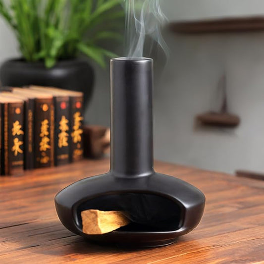 Handcrafted Mini Ceramic Chiminea Palo Santo Holder – Unique Incense Stick Burner for Meditation, Yoga, and Aromatherapy – Perfect Home Decor Accessory for Personal Rituals and Mindfulness Practices - Bloomnest