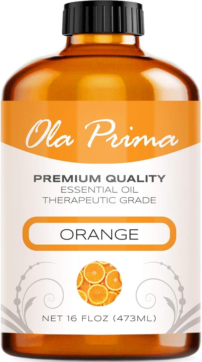 Ola Prima Oils - Orange Essential Oil (16oz Bulk) Therapeutic Grade for Aromatherapy, Diffuser, Relaxation, Calming - Bloomnest