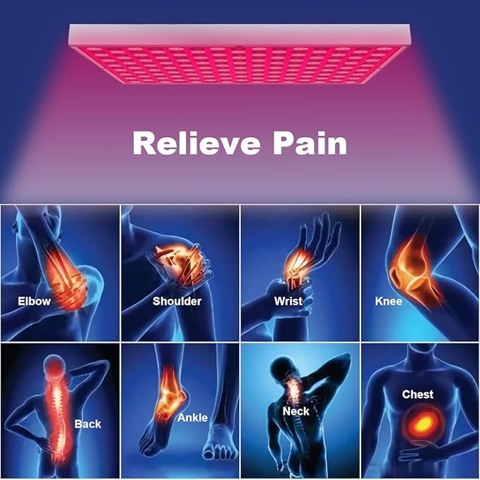 Red Light Therapy, Red Light Therapy for Body Face, Red Light Panel Near Infrared 850nm and Deep Red 660nm for Pain Relief and Skin Improved