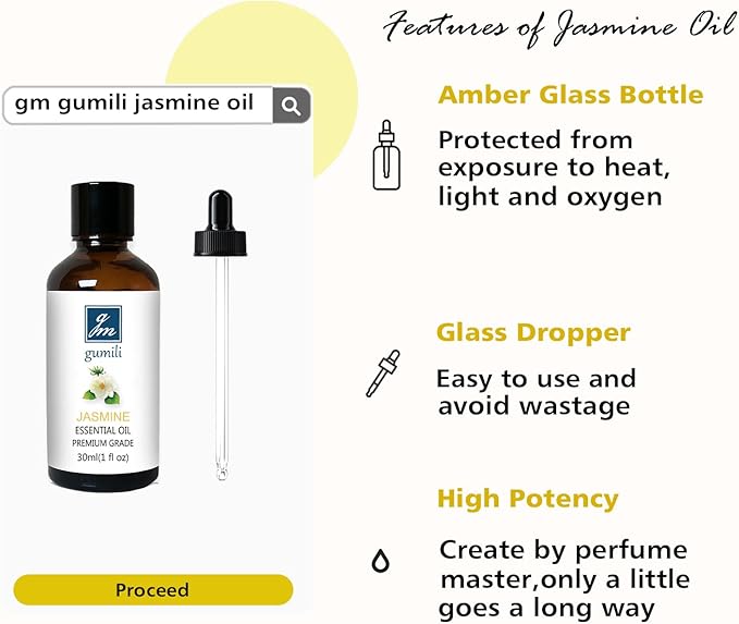 Rose Essential Oil and Jasemine Essential Oil, Floral Scent Oils Home Fragrance Oils for Diffuser Perfume Candle Soap Making - 2 Oz, Pack of 2 - Bloomnest