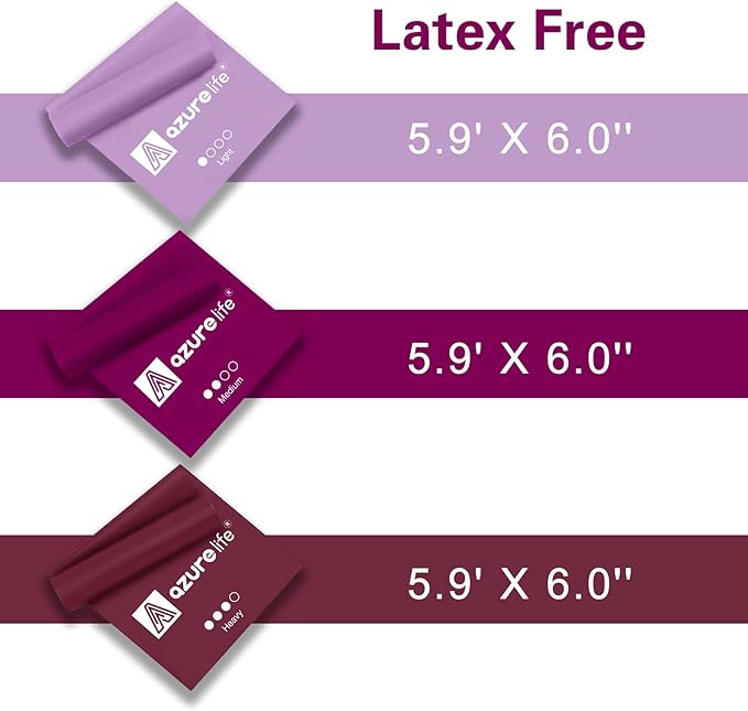 Resistance Bands,Professional Long Non-Latex Elastic Stretch Bands,Exercise Bands for Physical Therapy, Yoga, Pilates, Rehab, at-Home or The Gym Workouts, Strength Training - Bloomnest