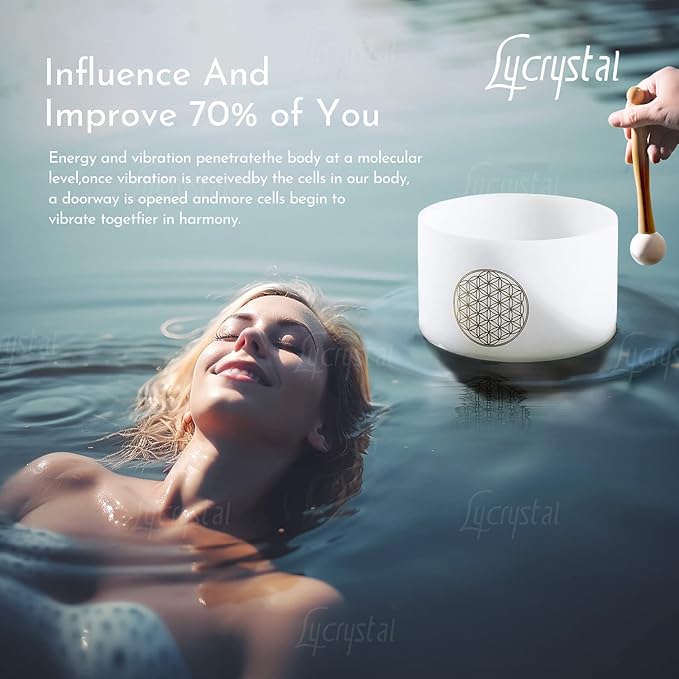 Singing Bowl 432 Hz Chakra 7PCS of 6-12 Inch Flower of Life Sound Bowl Meditation Set for Healing,Free 2 PCS Travel Carry Case Bag. - Bloomnest