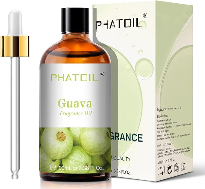PHATOIL 3.38FL.OZ Guava Fragrance Oils for Aromatherapy, Essential Oils for Diffusers for Home, Perfect for Diffuser, Yoga, Skin Care, DIY Candle and Soap Making - 100ml - Bloomnest