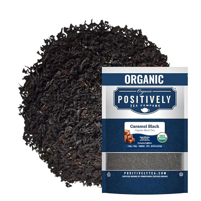 Organic Positively Tea Company, Caramel Black Tea, Loose Leaf, 4 Ounce - Bloomnest